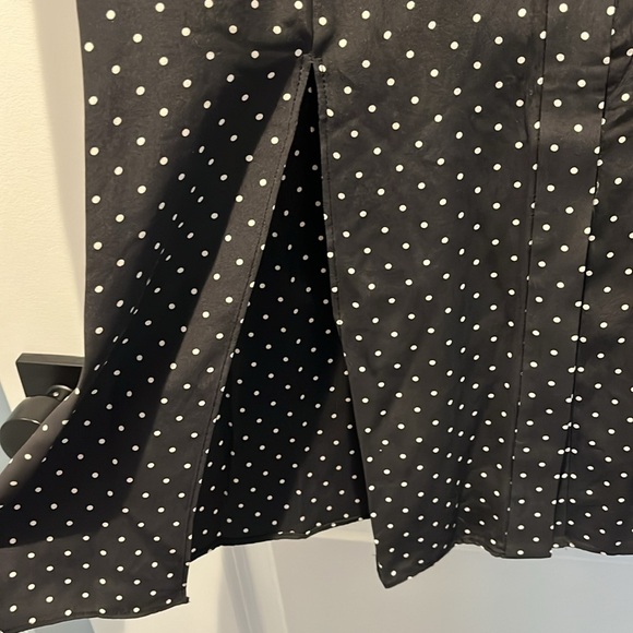 EUC - Frame polkadot shirtdress. Size small. Never worn. Front slits. Tie neck. - Picture 4 of 5
